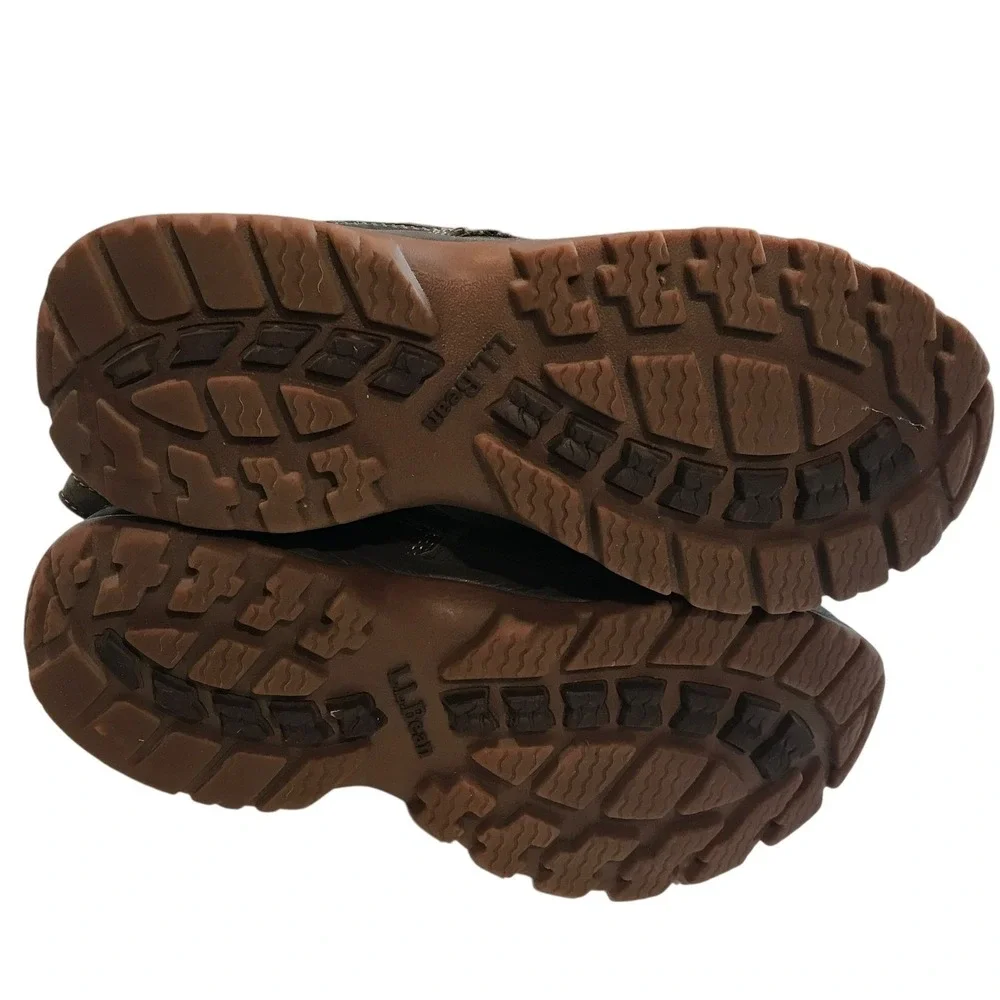 LL Bean Men Waterproof Low Ankle Boots Brown Pull On Outdoor‎ Size 7.5